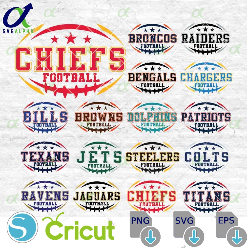 Football Bundle Svg Football Team Svg Chargers Football Svg Sports Svg Football Shirt Sublimation Designs Png Dxf Jpg Eps